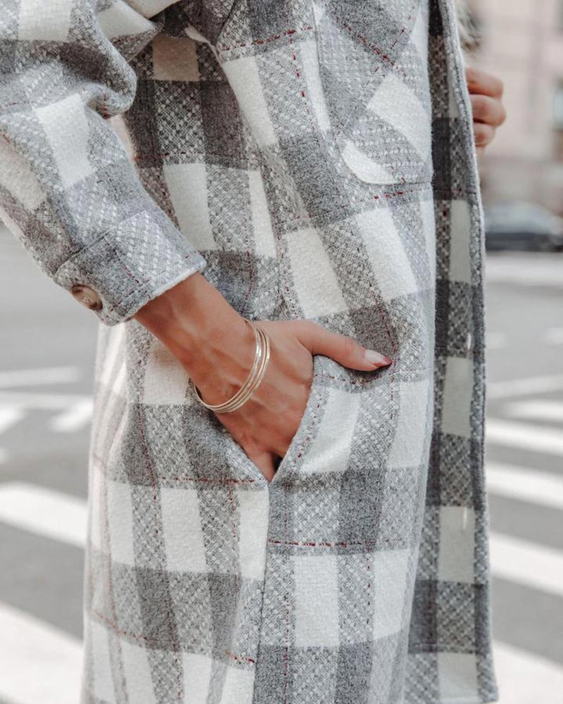 Loavie Geruite jas | Comfortabele oversized geruite over shirt voor vrouwen